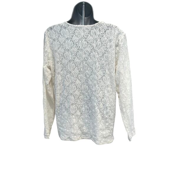 3-Stretch Semi Sheer Sparkle Floral Design Tops by 'Shoulders to Go' Small/Med - Picture 6 of 16